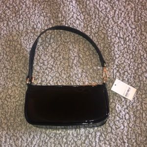 Forever 21 Black Patent Shoulder Bag
